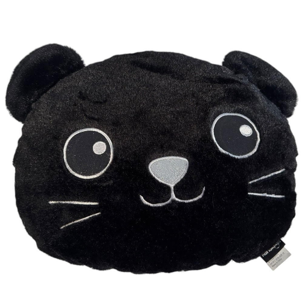 Kensie Girl black cat face accent pillow 14.5” x 12”x 5”